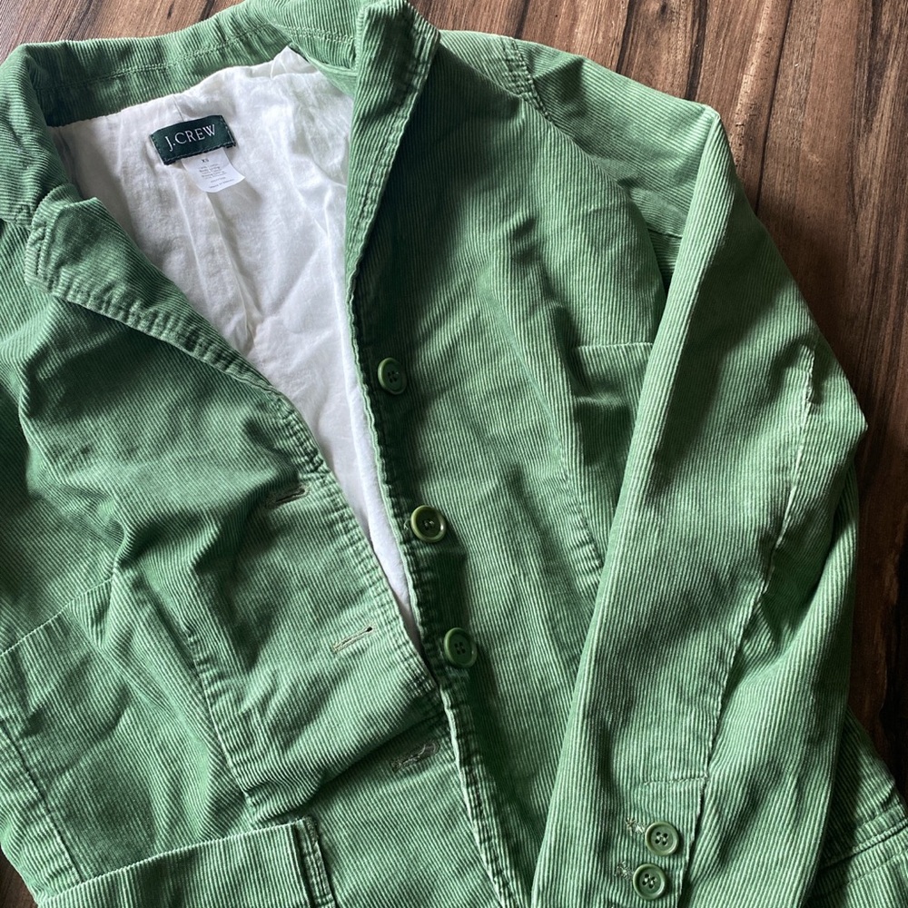 Jcrew green corduroy jacket